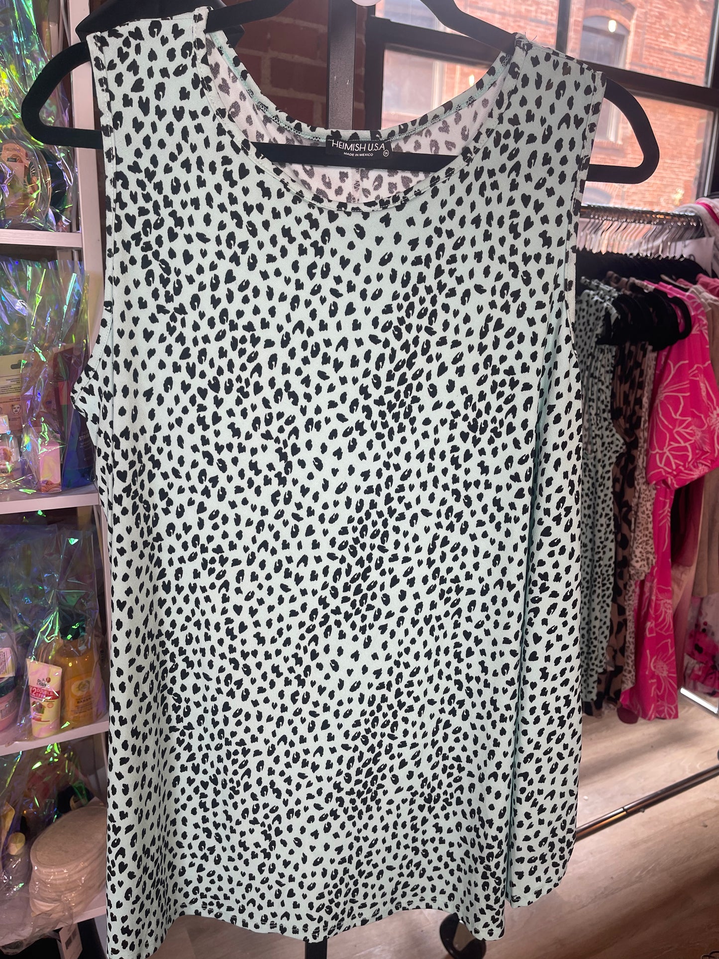 Mint Leopard Sleeveless