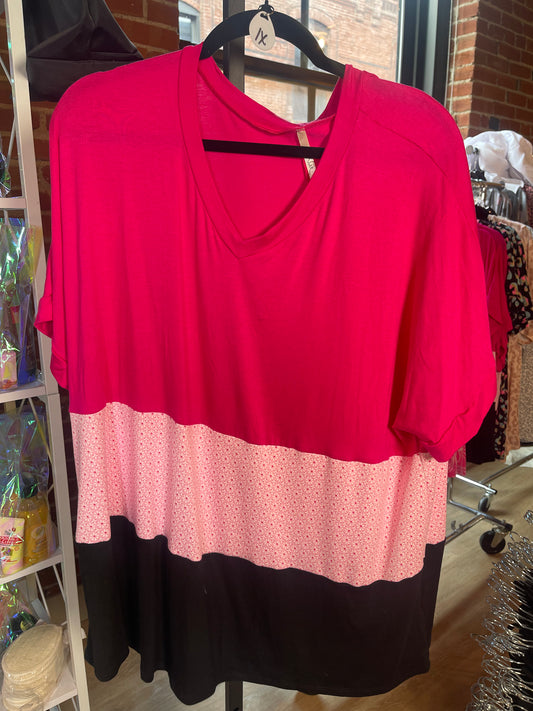 Fushia Color Block